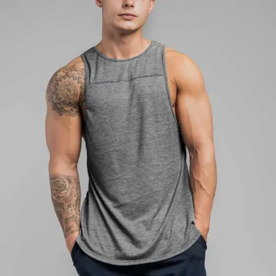 Men's Fashion Casual Solid Color Cotton Sleeveless Tank Top