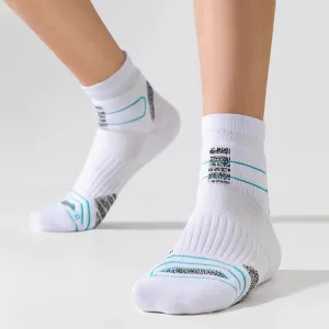 Men's Fashion Color Block Mid-Calf Cotton Basketball Socks