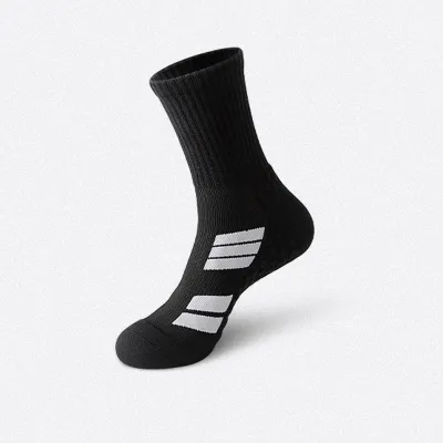Men's Fashion Color Block Thickened Basketball Socks Mid-Calf