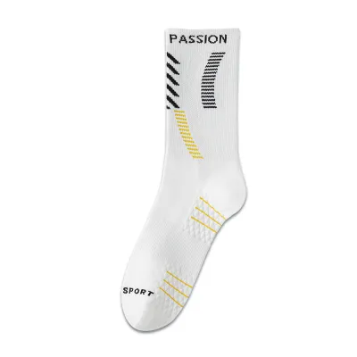 Men's Fashion Casual Mid-Calf Cotton Socks with Letter Pattern