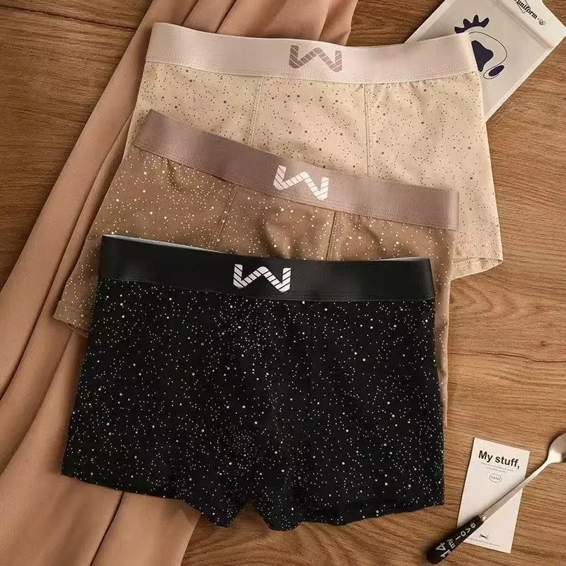 Men Fashion Casual Printed Cotton Underwear