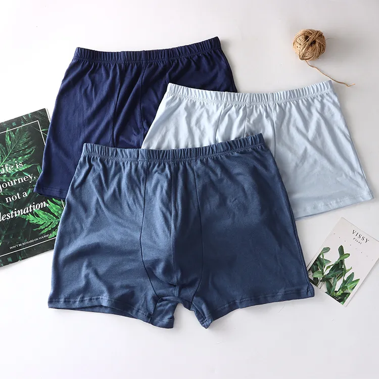 Men's Casual Solid High Waist Cotton Underwear