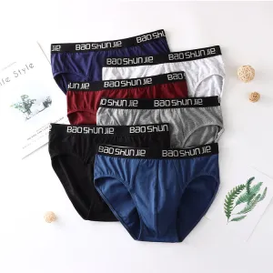 Men Fashion Casual Cotton Letter Printed Underwear