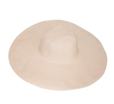 Women Fashion Solid Color Straw Foldable Wide Soft Brim Sunshade Hat
