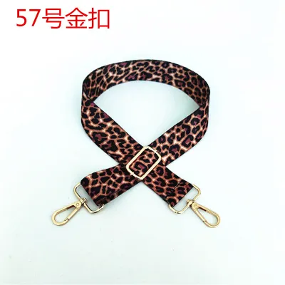 Fashion Ethnic Style Multicolor Leopard Lengthen Widened Strap Bag Accessories