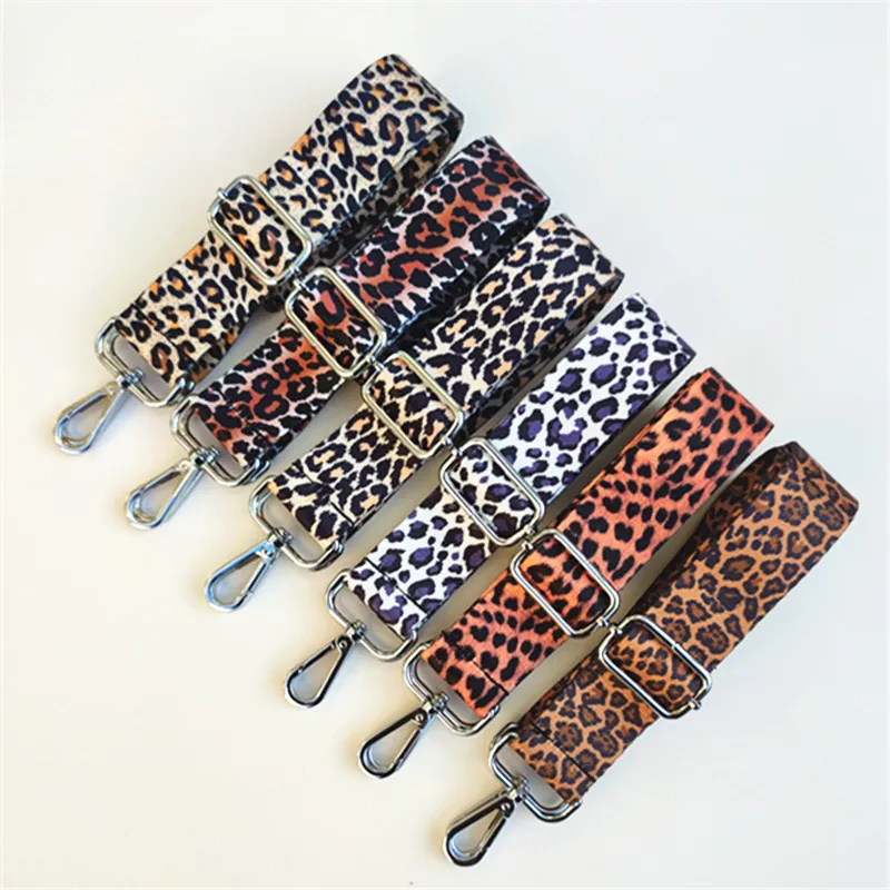 Fashion Ethnic Style Multicolor Leopard Lengthen Widened Strap Bag Accessories