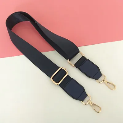 Fashion Simple Solid Color Nylon Wide Long Strap Bag Accessories
