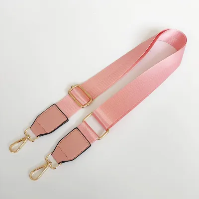 Fashion Simple Solid Color Nylon Wide Long Strap Bag Accessories