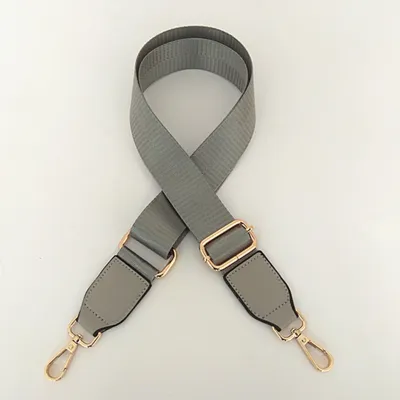 Fashion Simple Solid Color Nylon Wide Long Strap Bag Accessories