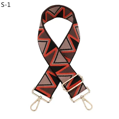 Fashion Casual Triangle Jacquard Wide Adjustable Long Strap Bag Accessories