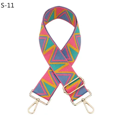 Fashion Casual Triangle Jacquard Wide Adjustable Long Strap Bag Accessories