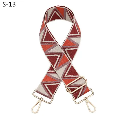 Fashion Casual Triangle Jacquard Wide Adjustable Long Strap Bag Accessories