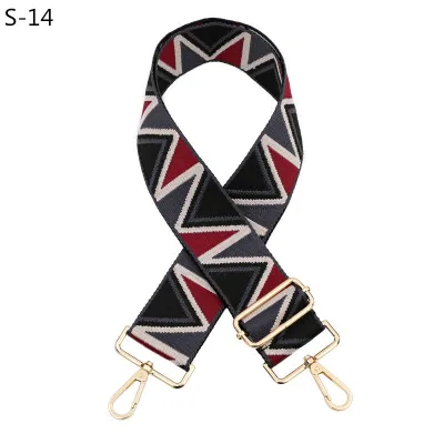 Fashion Casual Triangle Jacquard Wide Adjustable Long Strap Bag Accessories