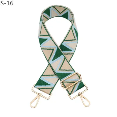 Fashion Casual Triangle Jacquard Wide Adjustable Long Strap Bag Accessories
