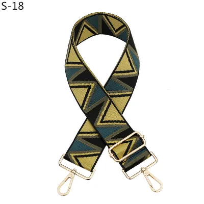 Fashion Casual Triangle Jacquard Wide Adjustable Long Strap Bag Accessories