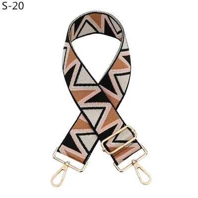 Fashion Casual Triangle Jacquard Wide Adjustable Long Strap Bag Accessories
