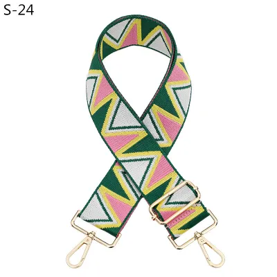 Fashion Casual Triangle Jacquard Wide Adjustable Long Strap Bag Accessories