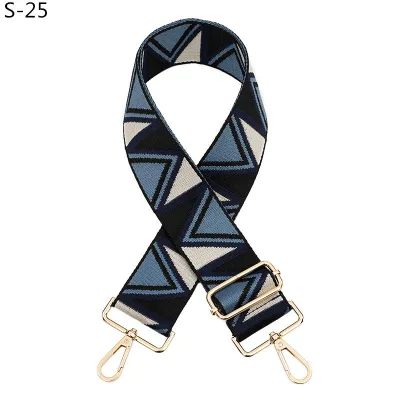 Fashion Casual Triangle Jacquard Wide Adjustable Long Strap Bag Accessories