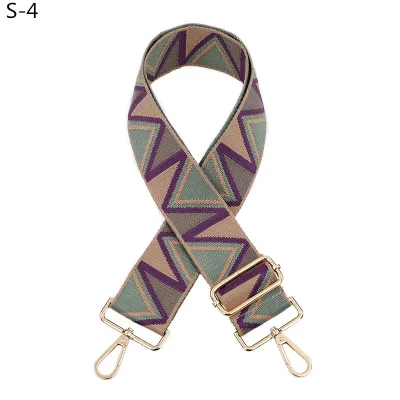 Fashion Casual Triangle Jacquard Wide Adjustable Long Strap Bag Accessories