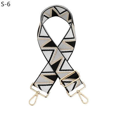 Fashion Casual Triangle Jacquard Wide Adjustable Long Strap Bag Accessories