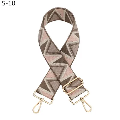 Fashion Casual Triangle Jacquard Wide Adjustable Long Strap Bag Accessories