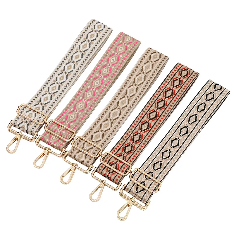 Fashion Casual Ethnic Jacquard Long Adjustable Strap Bag Accessories