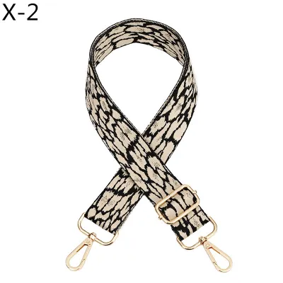 Fashion Casual Gold Leopard Jacquard Adjustable Strap Bag Accessories
