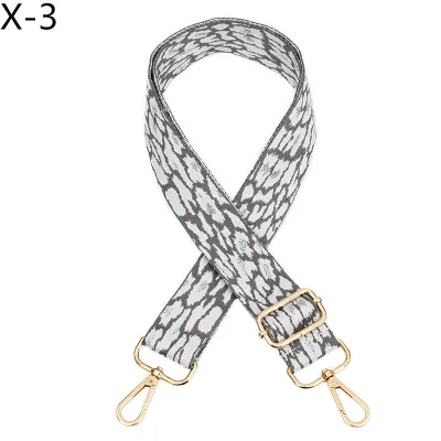 Fashion Casual Gold Leopard Jacquard Adjustable Strap Bag Accessories