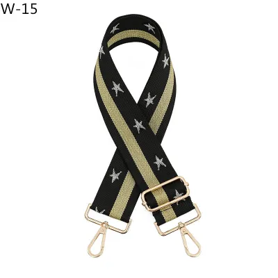 Fashion Casual Ethnic Style Widened And Thickened Five-Pointed Star Adjustable Strap Bag Accessories