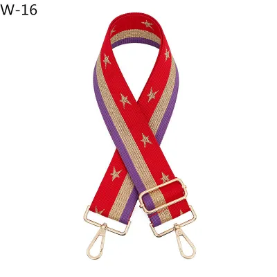 Fashion Casual Ethnic Style Widened And Thickened Five-Pointed Star Adjustable Strap Bag Accessories