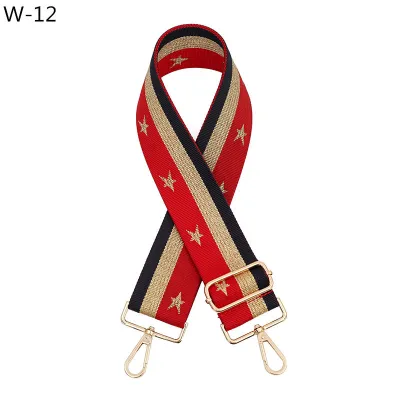 Fashion Casual Ethnic Style Widened And Thickened Five-Pointed Star Adjustable Strap Bag Accessories