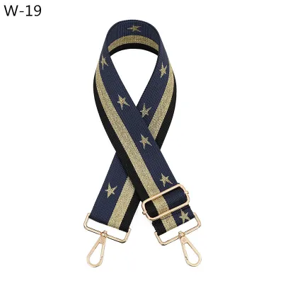 Fashion Casual Ethnic Style Widened And Thickened Five-Pointed Star Adjustable Strap Bag Accessories