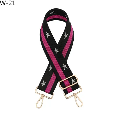 Fashion Casual Ethnic Style Widened And Thickened Five-Pointed Star Adjustable Strap Bag Accessories