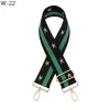 W-22 Black Green Five-Pointed Star Silver Buckle
