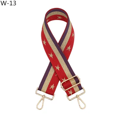 Fashion Casual Ethnic Style Widened And Thickened Five-Pointed Star Adjustable Strap Bag Accessories
