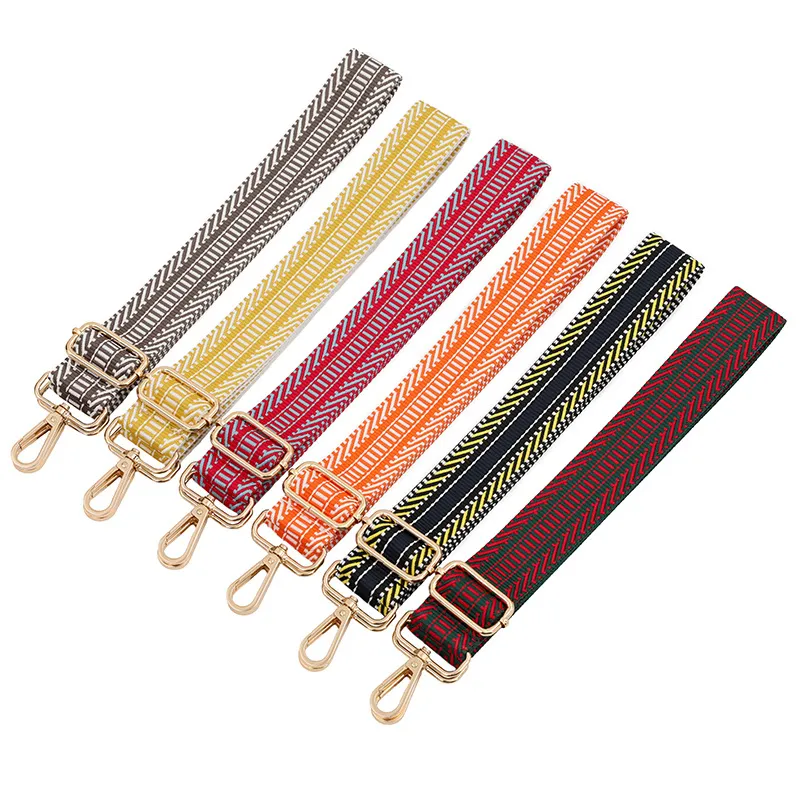 Fashion Casual Wheat Pattern Jacquard Adjustable Long Strap Bag Accessories