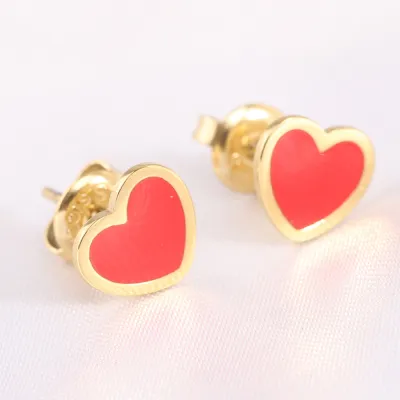 Women Fashion Simple Fruit Glue Dropping 304 Stainless Steel Earrings
