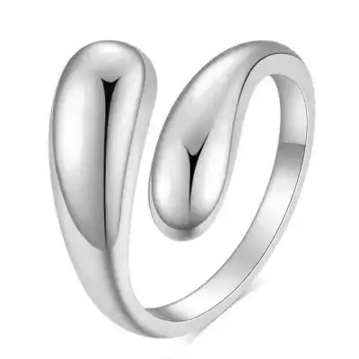 Women Fashion Irregular 17mm 304 Stainless Steel Smooth Ring