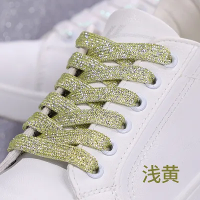 Fashion Solid Color Polyester Double-Layer Shoelace Shoes Accessories