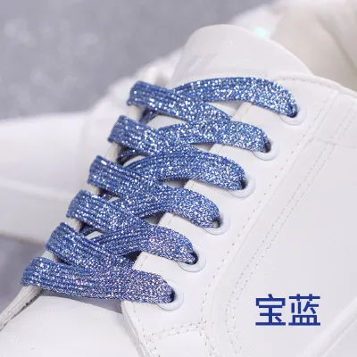 Fashion Solid Color Polyester Double-Layer Shoelace Shoes Accessories