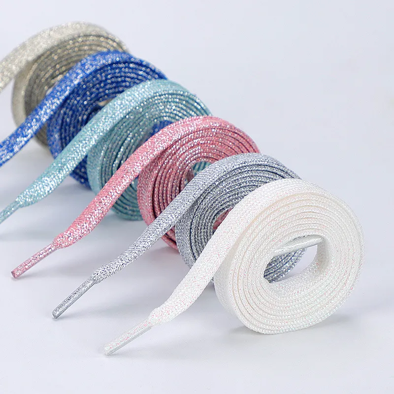 Fashion Solid Color Polyester Double-Layer Shoelace Shoes Accessories