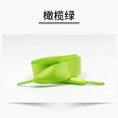 Fashion Solid Color Silk 2cm Satin Ribbon Shoelace Rope Shoes Accessorie