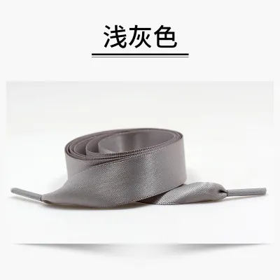 Fashion Solid Color Silk 2cm Satin Ribbon Shoelace Rope Shoes Accessorie