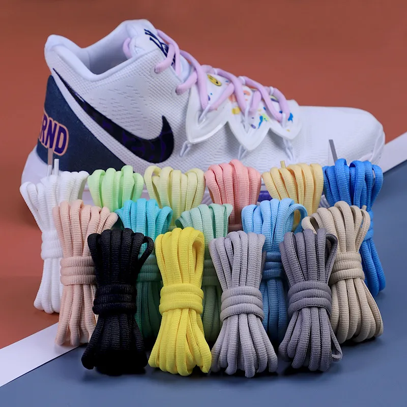 Fashion Casual Solid Color Oval Shoelace Rope Shoes Accessories