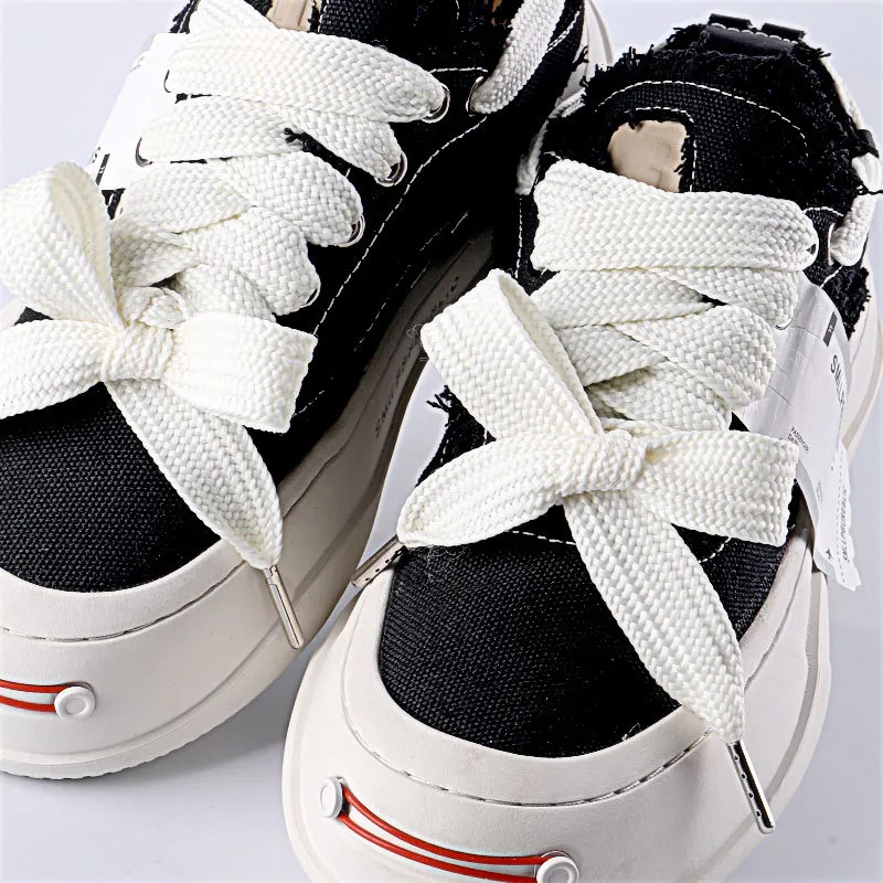 Fashion Casual Solid Color Wide Shoelaces Shoes Accessories