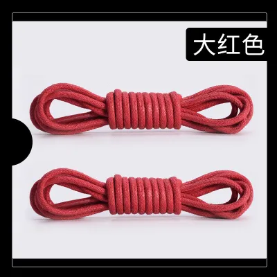 Fashion Solid Color Boots Leather Shoelaces Shoes Accessories