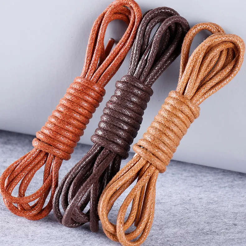 Fashion Solid Color Boots Leather Shoelaces Shoes Accessories