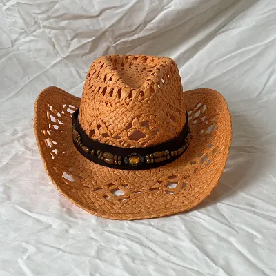 Fashion Casual Ethnic Straw Hollow Roll-Up Hat