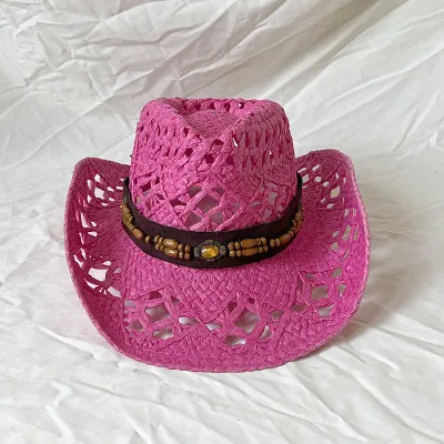 Fashion Casual Ethnic Straw Hollow Roll-Up Hat