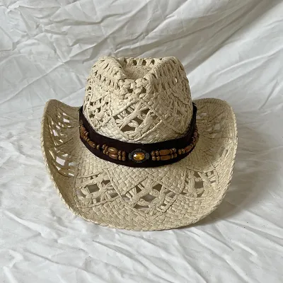 Fashion Casual Ethnic Straw Hollow Roll-Up Hat